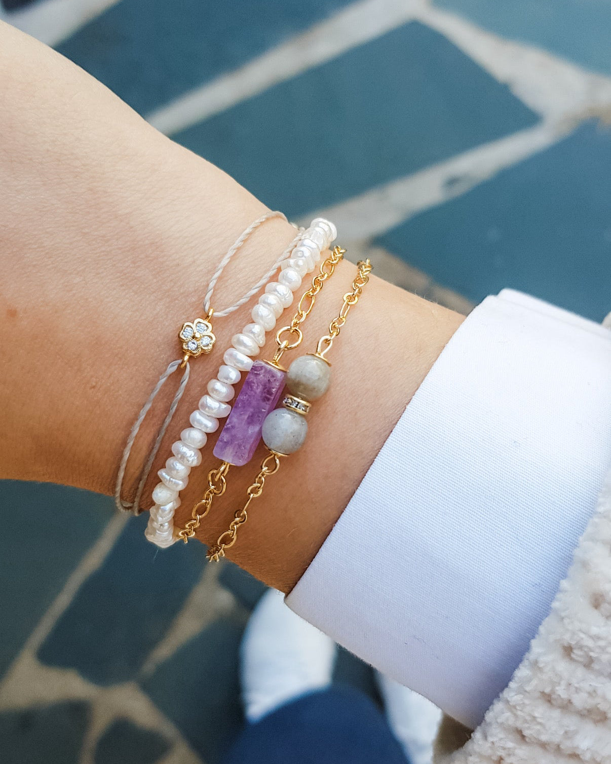 Pulseira Gravatinha Labradorita - Magia e Intuição