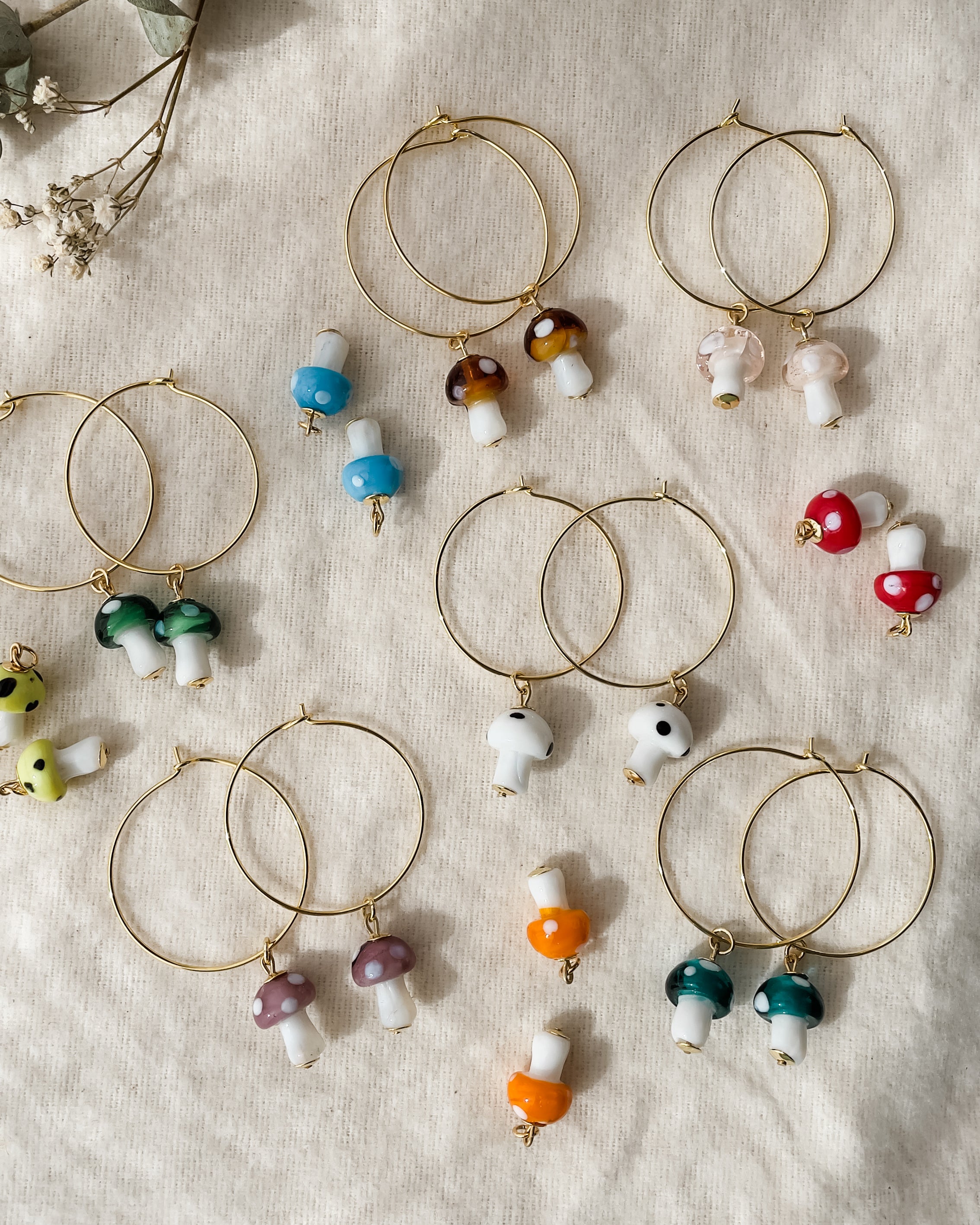 Brincos Misa Cogumelo