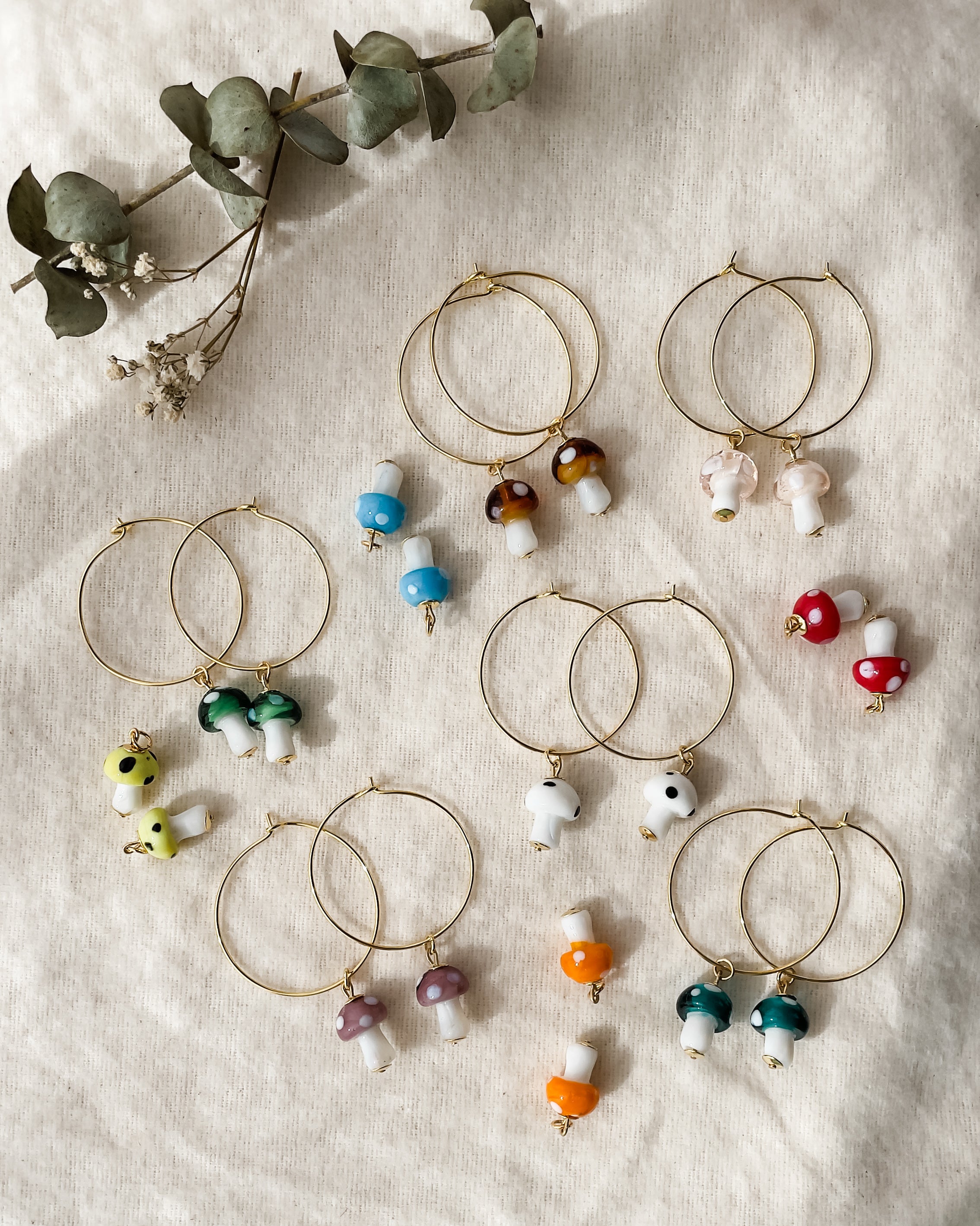 Brincos Misa Cogumelo