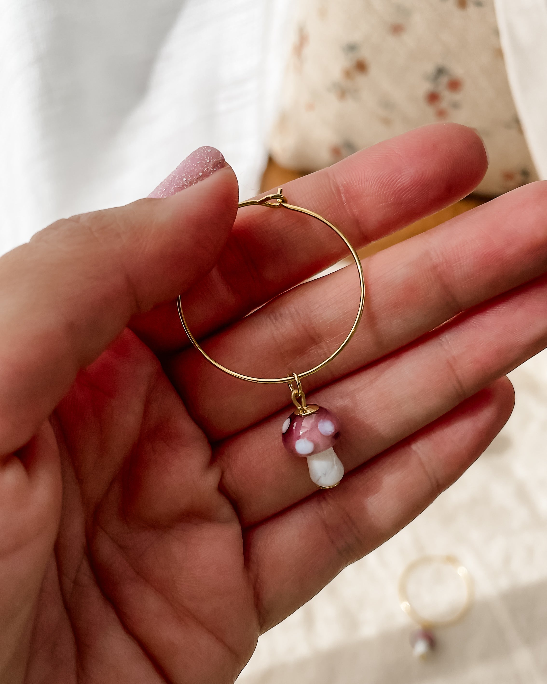 Brincos Misa Cogumelo