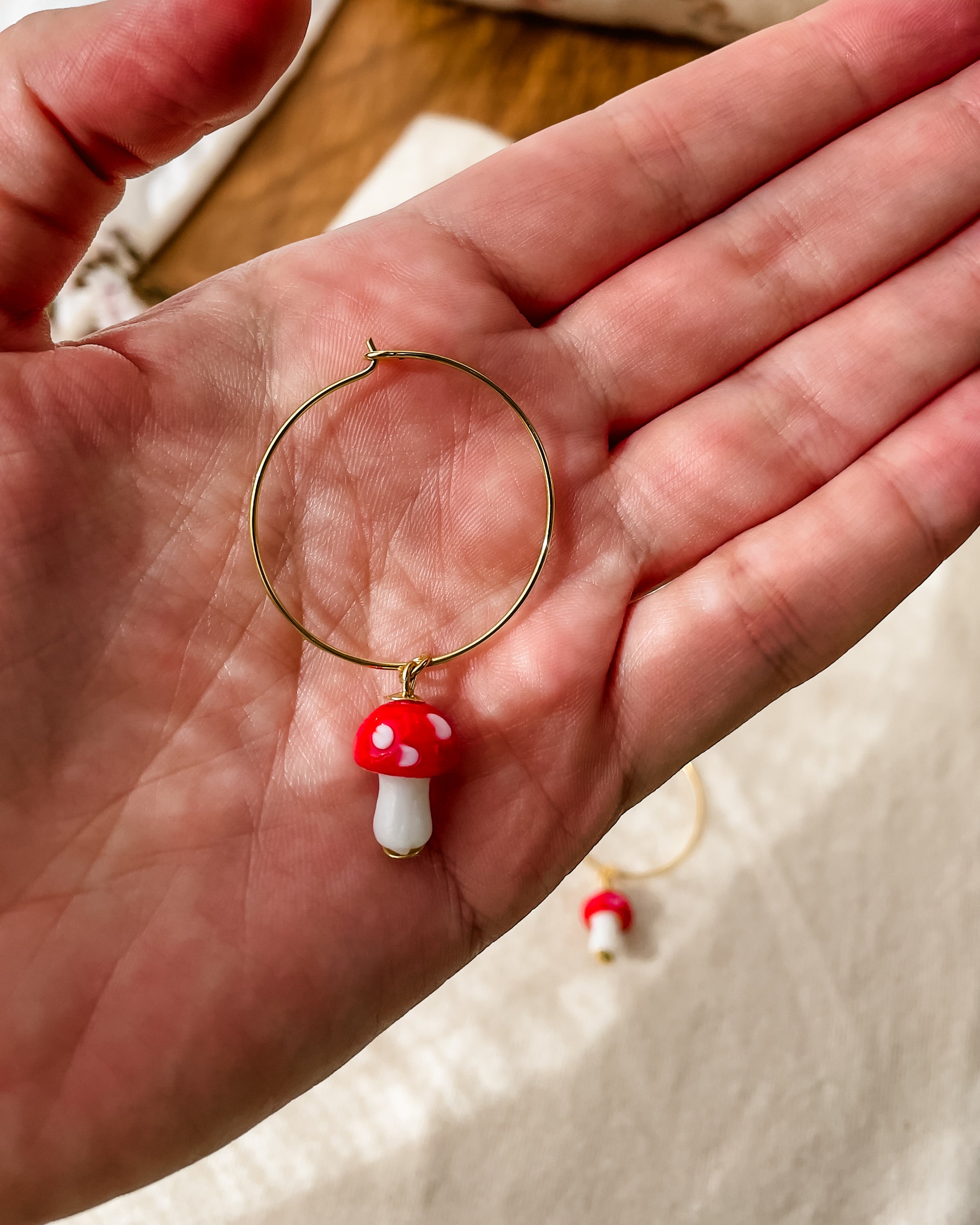 Brincos Misa Cogumelo