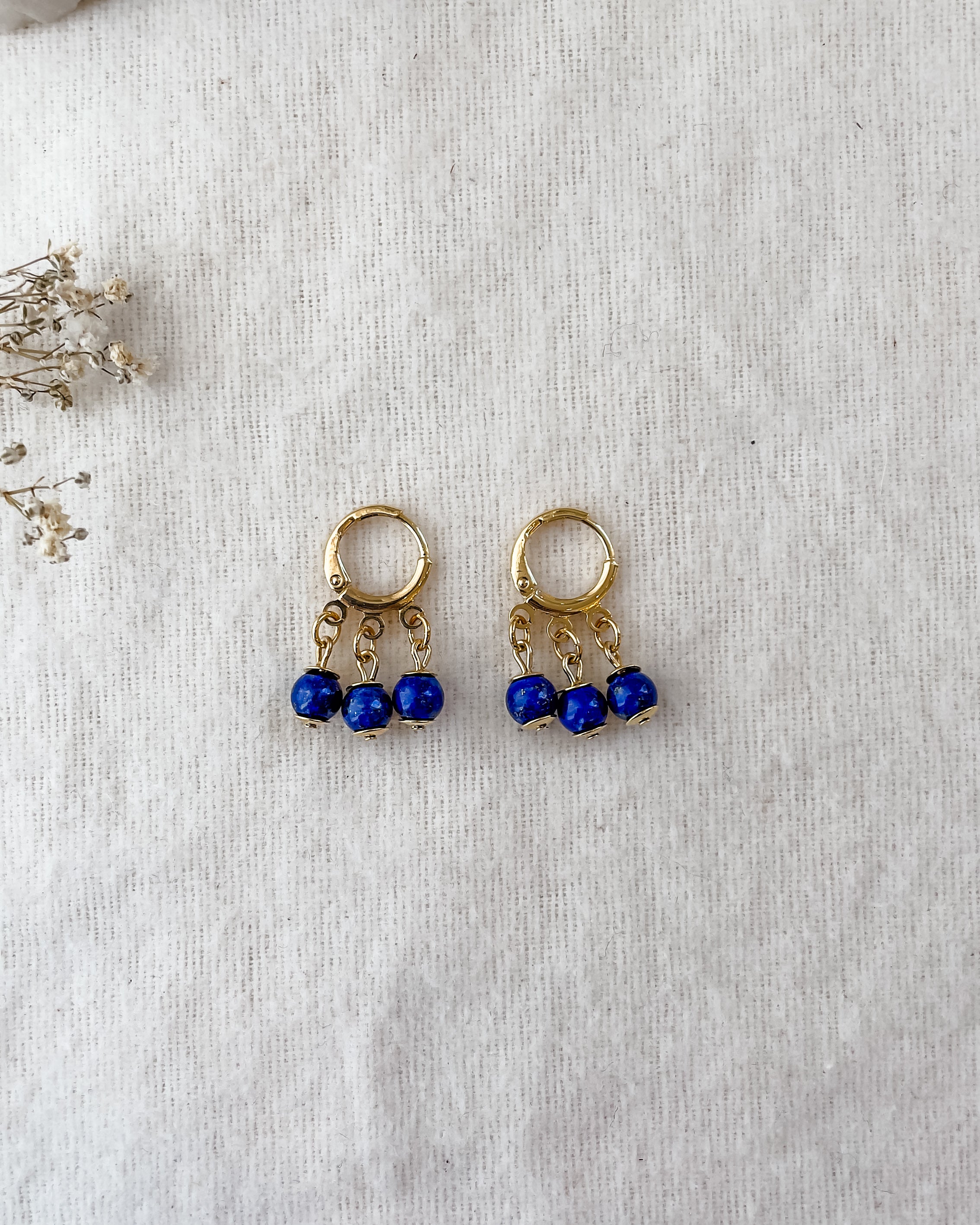 Brincos Misa Lápis Lazuli