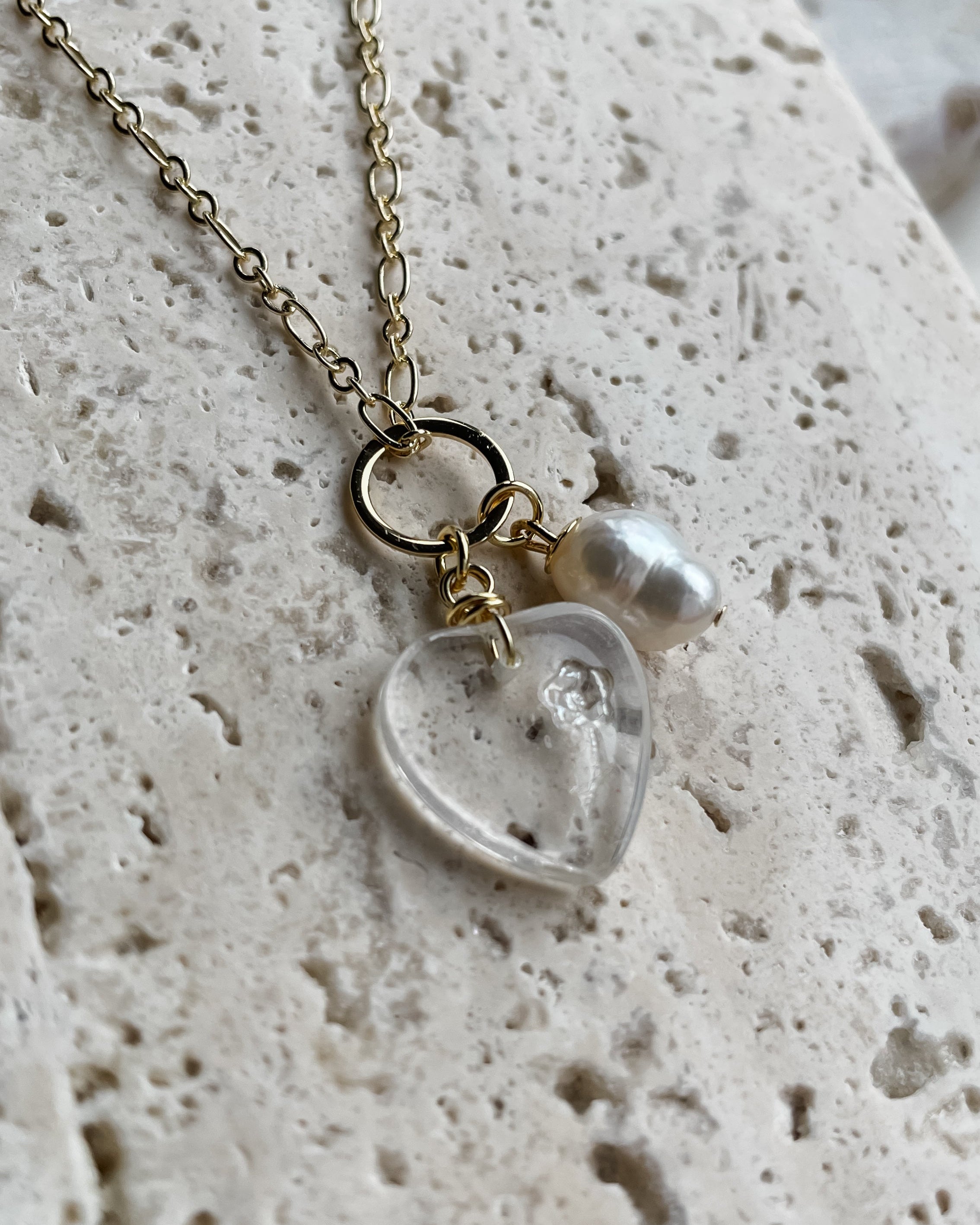 Colar Misadorea Coração Cristal Rosê - Superação