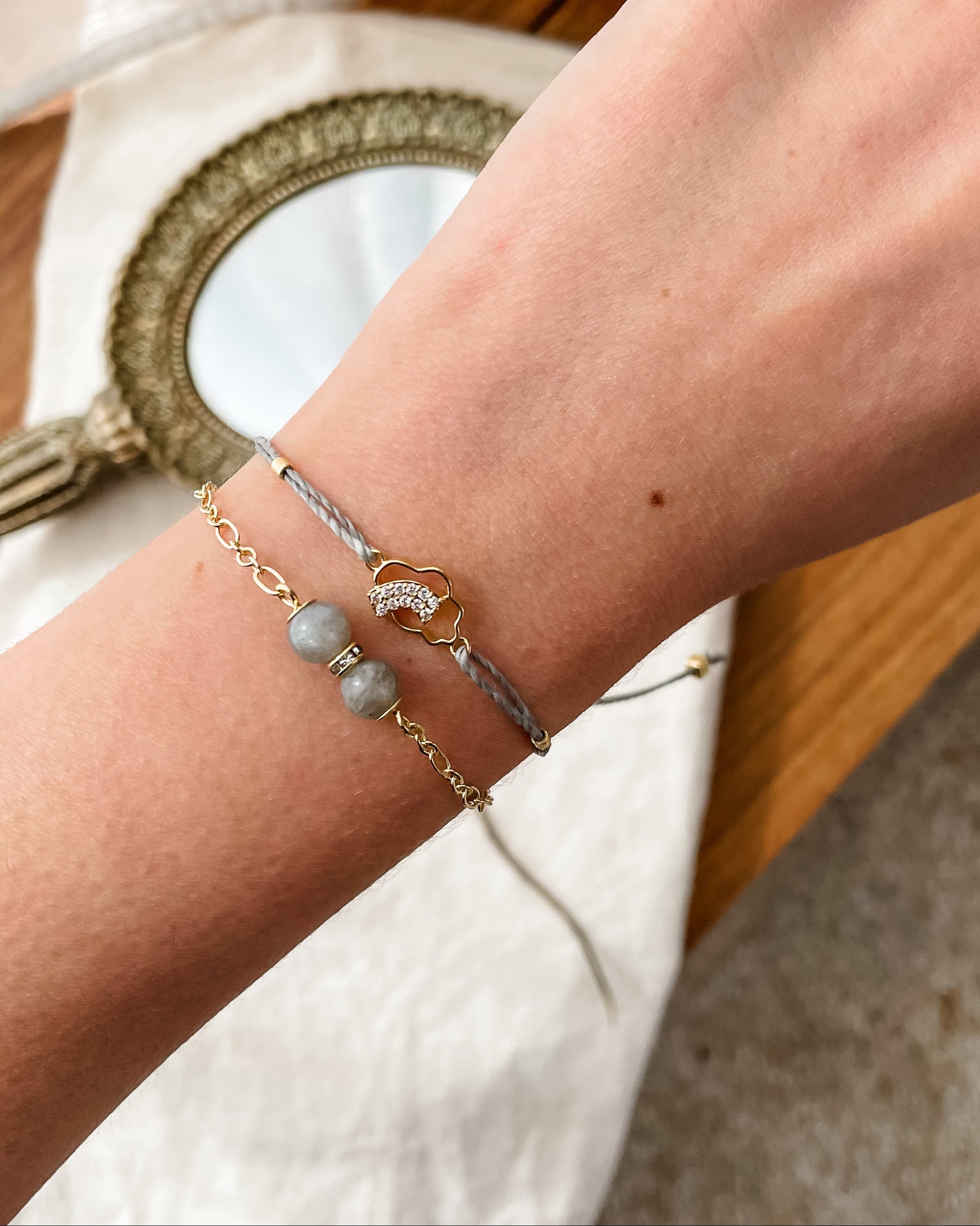 Pulseira Gravatinha Labradorita - Magia e Intuição