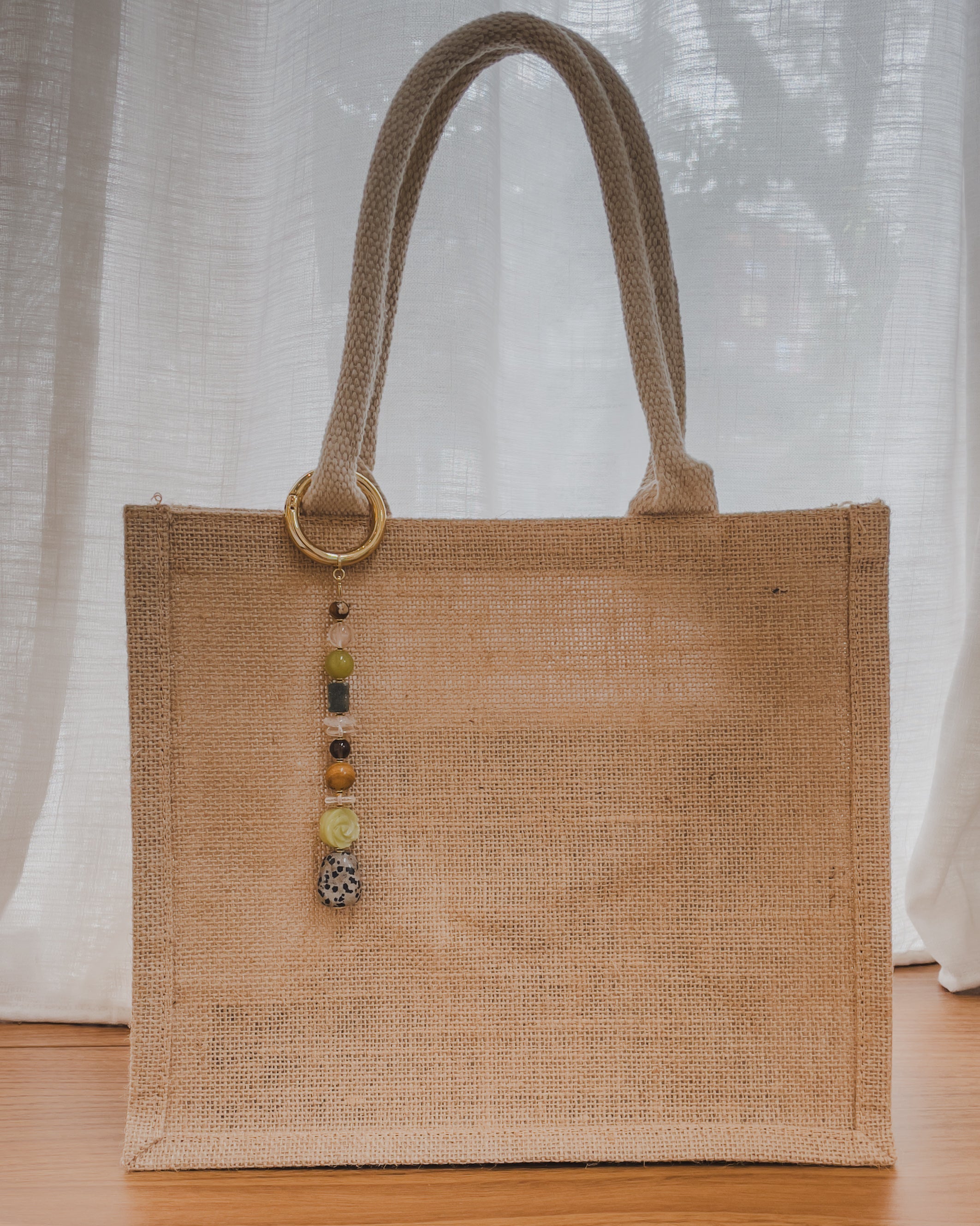 Key/Bag Charm - Verde & Marrom