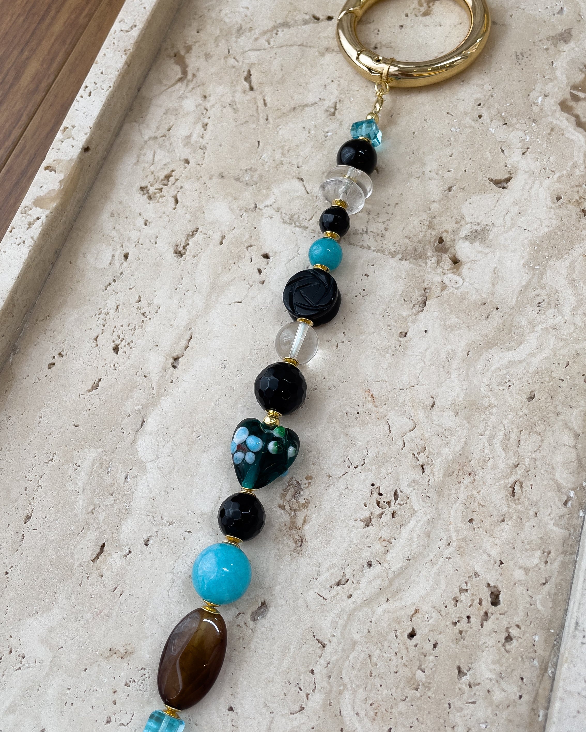 Key/Bag Charm II - Azul & Preto