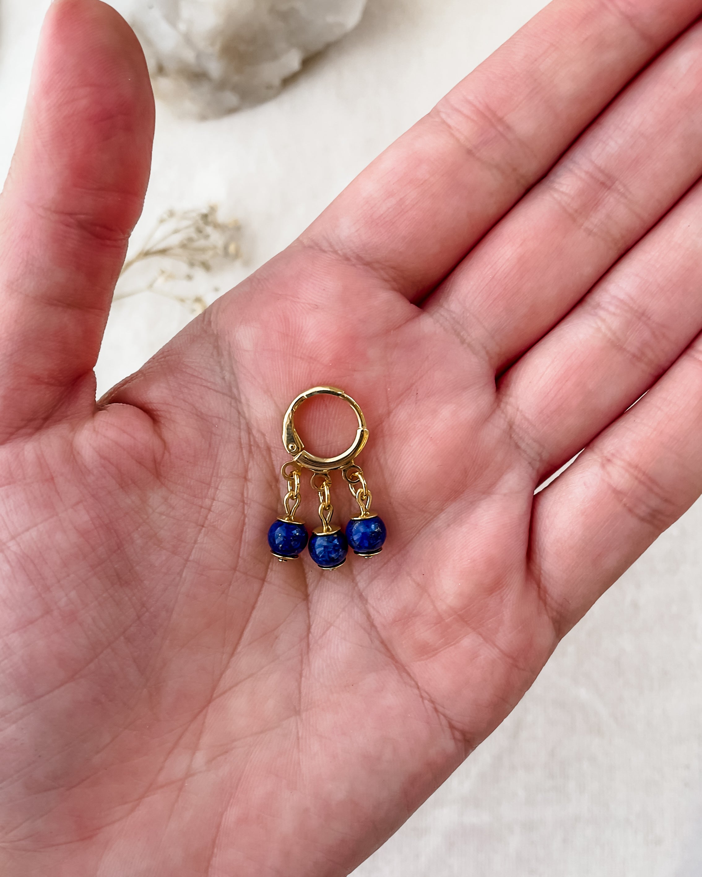 Brincos Misa Lápis Lazuli