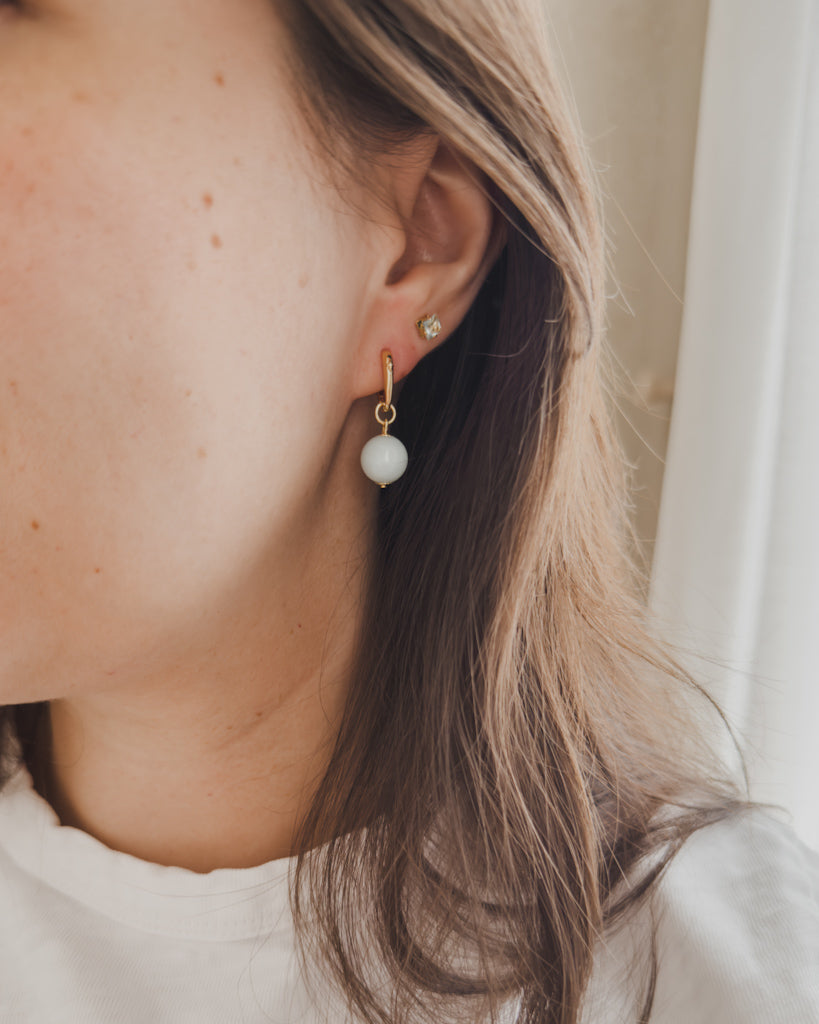 Brincos Misadorea 2 em 1  Equilíbrio - Pingente Removível