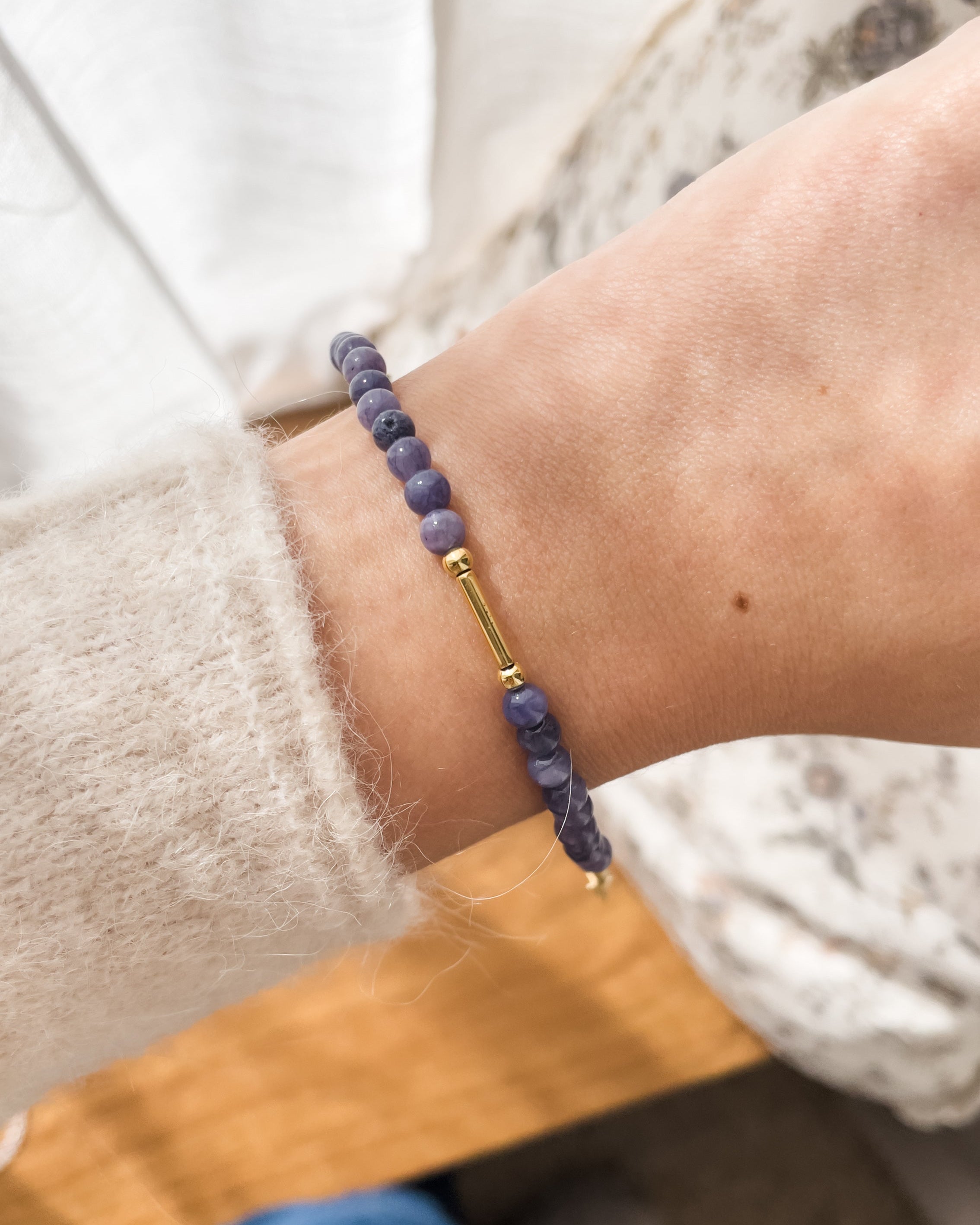 Pulseira Quartzo Azul - Paz