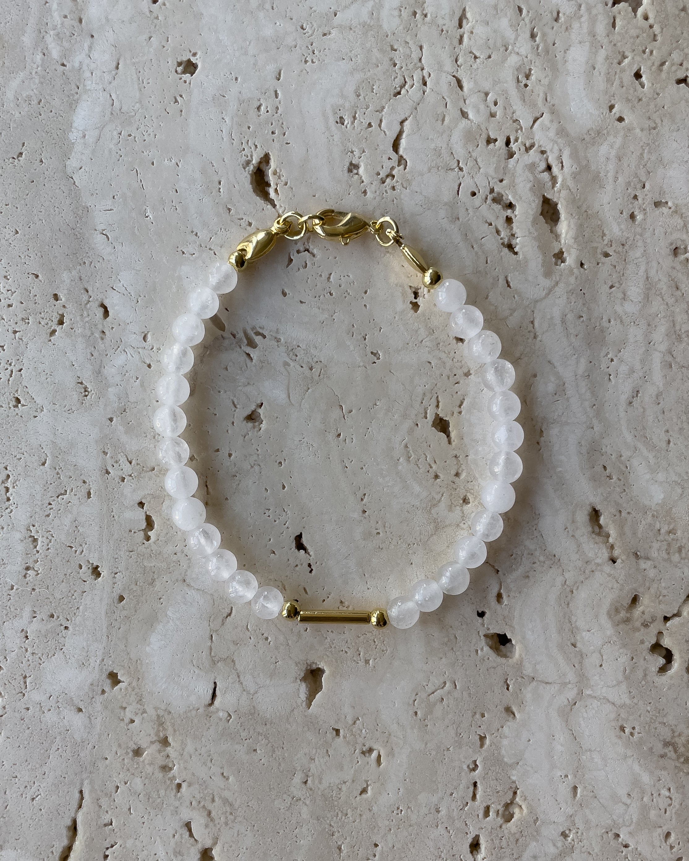 Pulseira Jade Branquinha - paz e tranquilidade