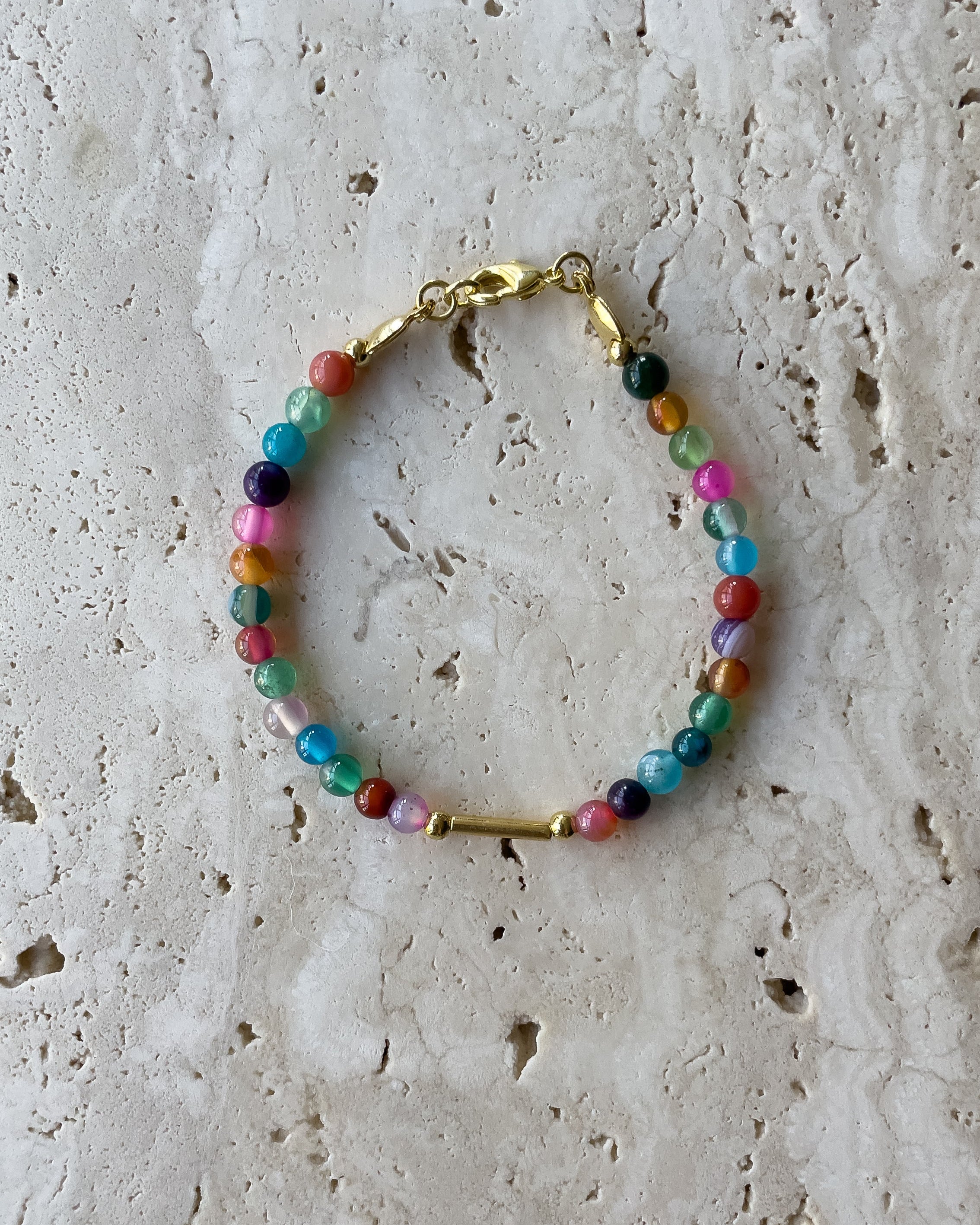 Pulseira Ágatas Coloridas - Astúcia